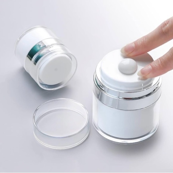 NWOT Empty Airless Cosmetic Container. Refillable Container For Creams. - Picture 3 of 6